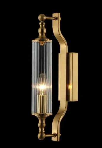 Бра TOMAS AP1 BRASS Crystal Lux прозрачный на 1 лампа, основание латунь в стиле современный  фото 4